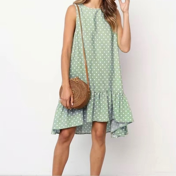 Brand new cute mint polka dot dress Size XL, (0236) - Picture 1 of 8